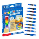 ΣΕΤ ΜΑΡΚΑΔΟΡΟΙ ΑΚΡΥΛΙΚΟΙ BRUSH TIP ΓΙΑ ΟΛΕΣ ΤΙΣ ΕΠΙΦΑΝΕΙΕΣ CARIOCA 10 ΧΡΩΜΑΤΑ