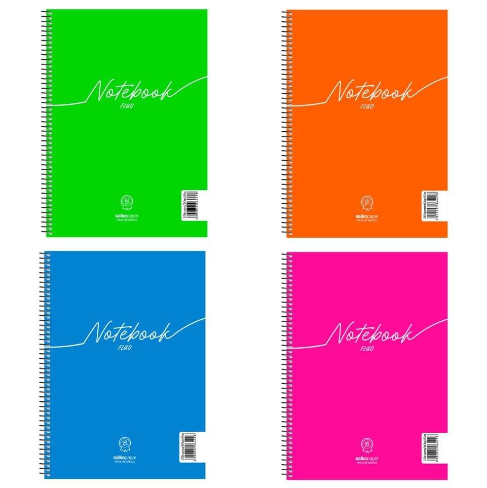 63984 ΤΕΤΡΑΔΙΟ ΣΠΙΡΑΛ "NOTEBOOK FLUO" 17x25/240ΣΕΛ-4 ΘΕΜΑΤΑ (ΣΥΣΚ-6TEM) - Image 1