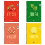 ΤΕΤΡΑΔΙΟ ΣΠΙΡΑΛ "FRESH" 17x25/240ΣΕΛ-4 ΘΕΜΑΤΑ (ΣΥΣΚ-6ΤΕΜ)