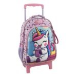 ΤΣΑΝΤΑ ΤΡΟΛΕΪ ΝΗΠΙΟΥ "CUTE UNICORN" 2 ΘΗΚΕΣ MUST TEAM