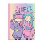 ΦΑΚΕΛΟΣ ΜΕ ΛΑΣΤΙΧΟ ΧΑΡΤΙΝΟΣ "BEST FRIENDS FOREVER" 25x35cm MUST