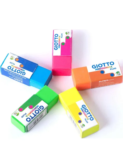 71389 ΓΟΜΟΛΑΣΤΙΧΑ MINIGOMMA FLUO ΔΙΑΦΟΡΑ ΧΡΩΜΑΤΑ GIOTTO (ΣΥΣΚ-60ΤΕΜ) - Image 1