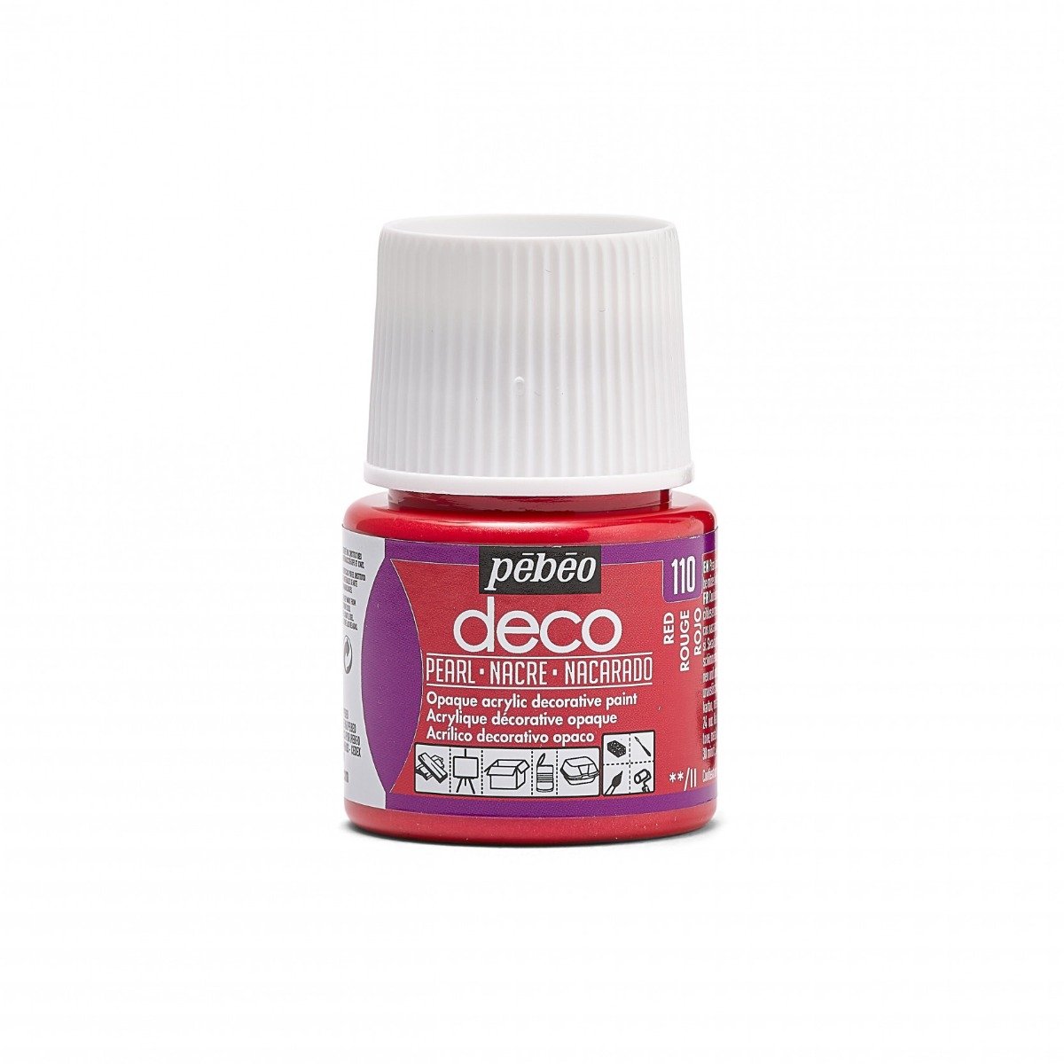 71424 DECO PEARL 45ml RED - Image 1