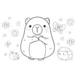 ΜΠΛΟΚ ΖΩΓΡΑΦΙΚΗΣ “CAPYBARA” 23x33cm 40 ΦΥΛΛΑ ΑΥΤΟΚΟΛΛΗΤΑ-ΣΤΕΝΣΙΛ- 2ΣΕΛ ΧΡΩΜ/ΣΜΟΥ ΣΕ 2 ΣΧΕΔΙΑ - Image 4