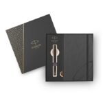 ΣΕΤ PARKER I.M CORE METALLIC BLACK BALLPOINT & ΣΗΜΕΙΩΜΑΤΑΡΙΟ