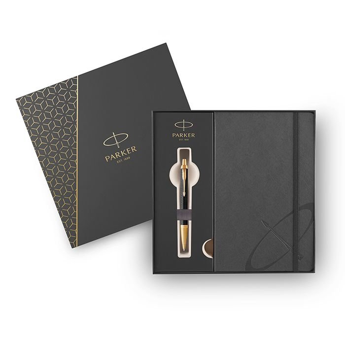 71525 ΣΕΤ PARKER ΣΤΥΛΟ ΜΕ ΣΗΜΕΙΩΜΑΤΑΡΙΟ Ι.Μ. PRM BLACK GOLD GT - Image 1